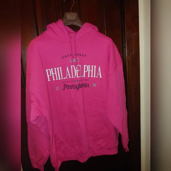 Pink Philadelphia hoodie size 2x - Picture 1 of 4